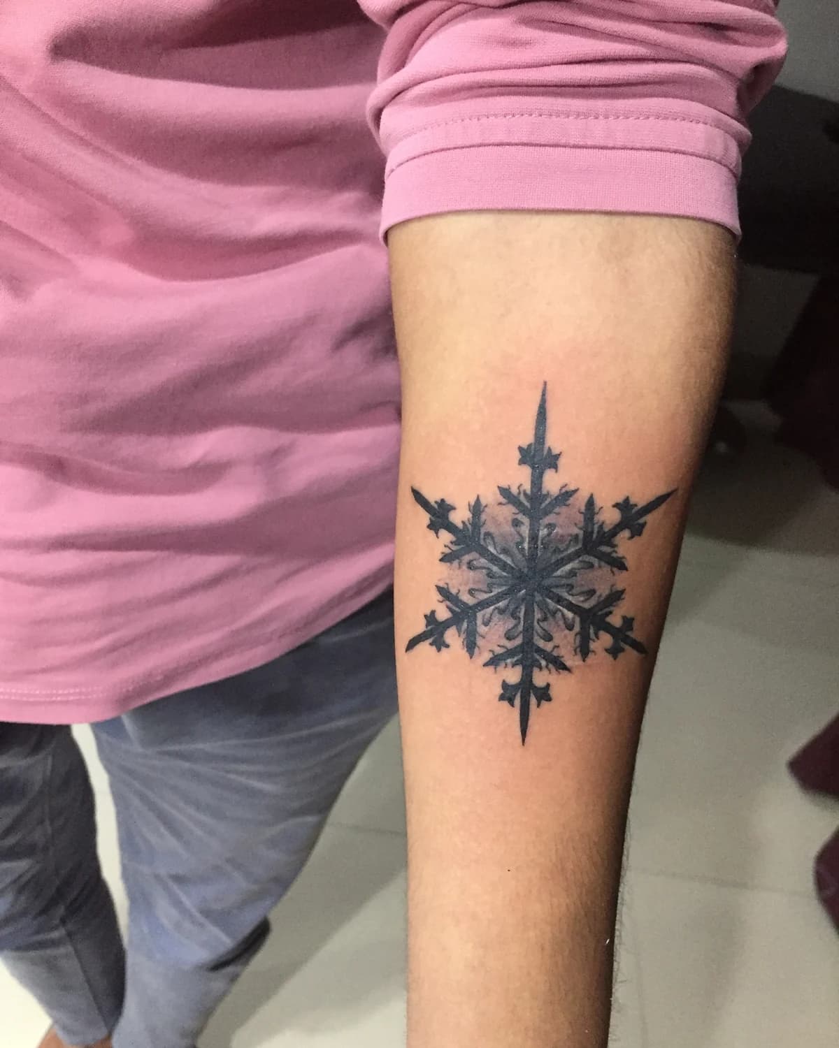 Winter Geometry, Geometric tattoo by Ahmedabad Ink