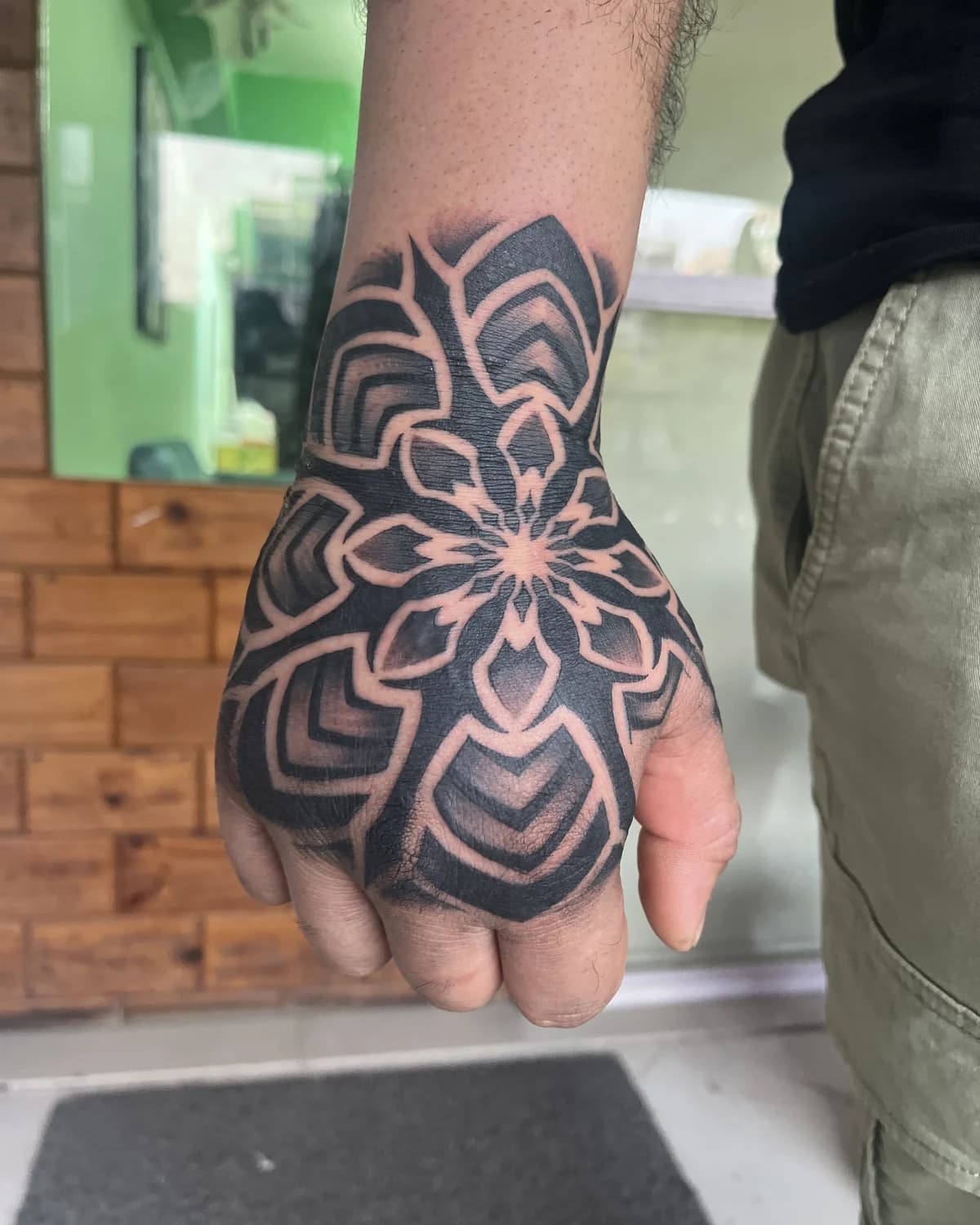 Sacred Palm, Mandala tattoo by Ahmedabad Ink